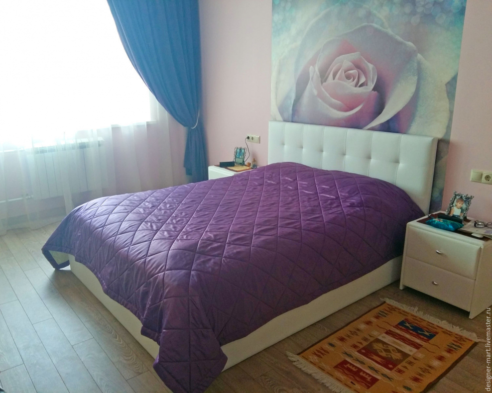 Покрывало фиолетовое для спальни