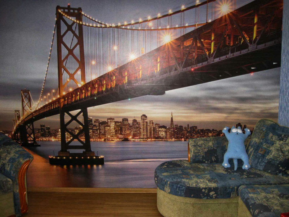 Фотопечать на стене в интерьере