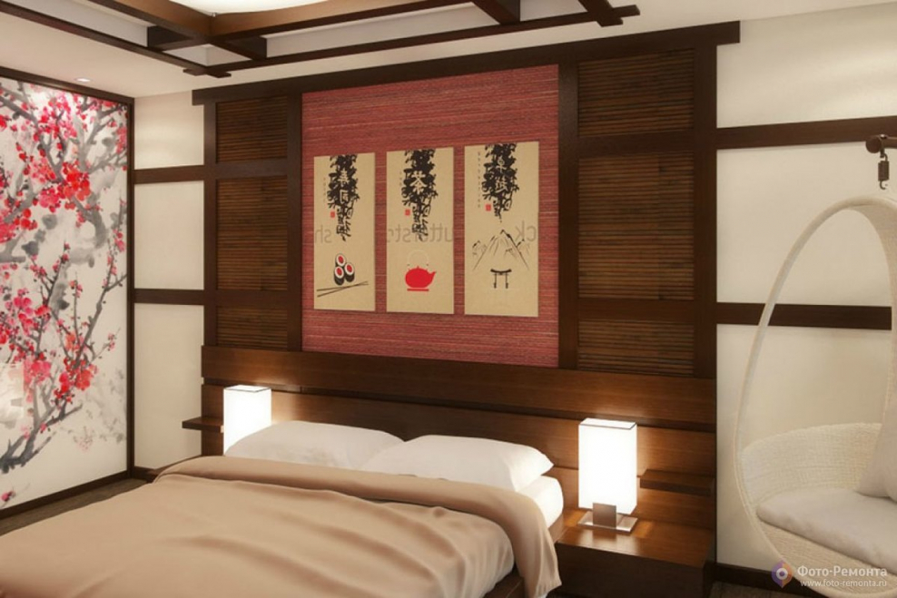 Спальня в японском стиле
