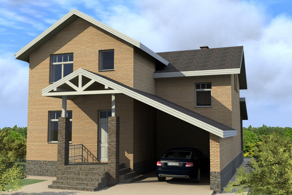 Дос с навесом для машины