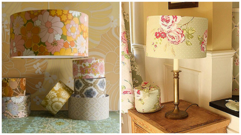 Абажур из обоев