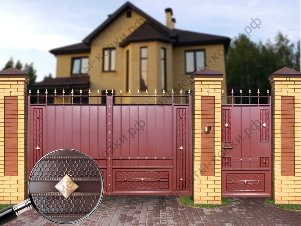 Современные распашные ворота