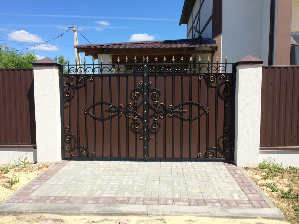 Металлопрофильные ворота Олимпия