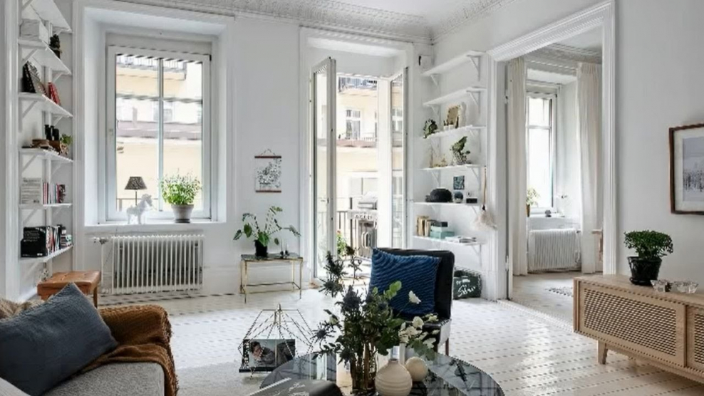 Шведский интерьер гостиная