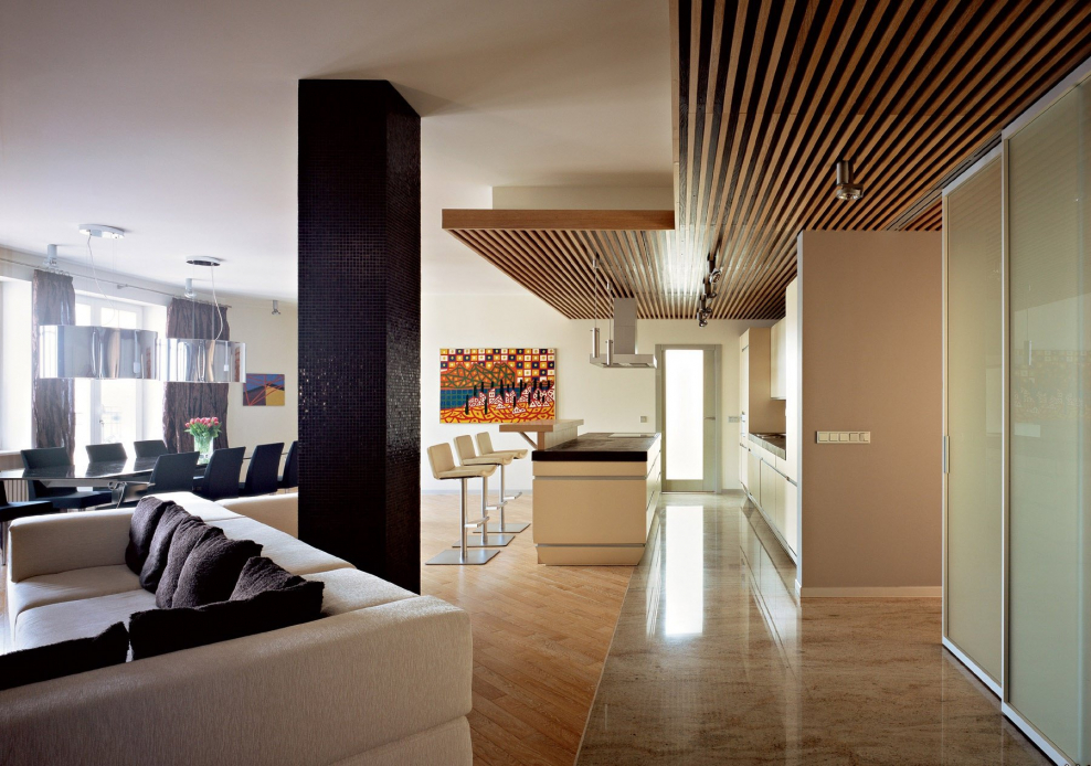 Колонны в современном интерьере