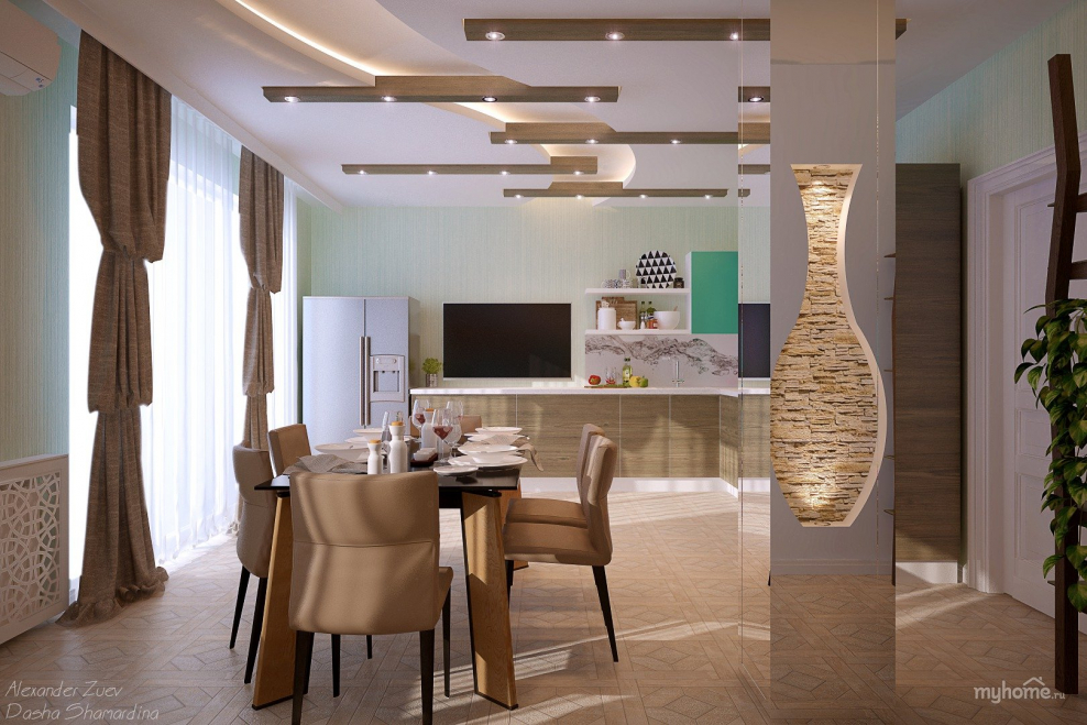 Колонны в интерьере квартиры