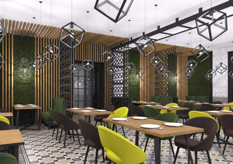 Интерьер института, столовая