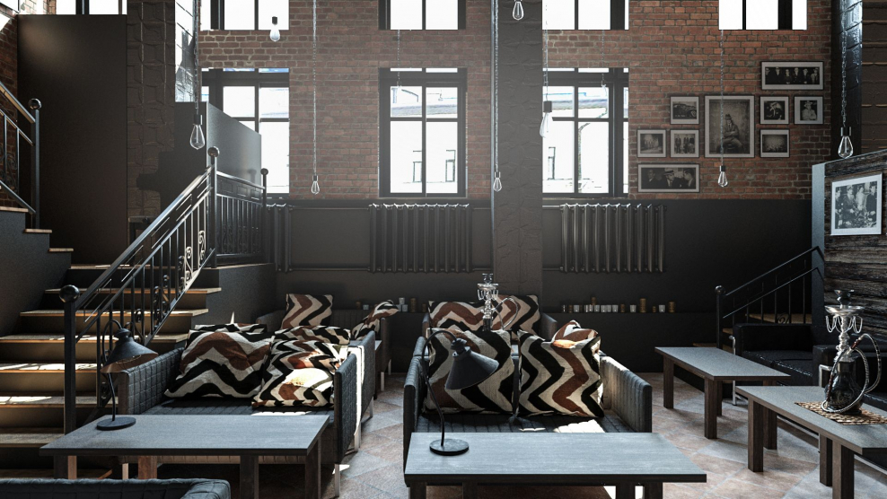 Стиль лофт в кафе и ресторанах