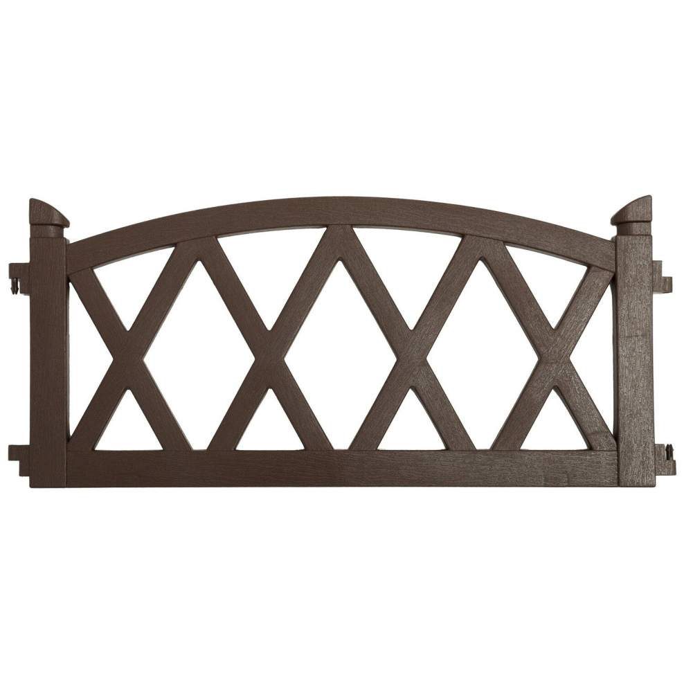 Забор для клумб МАСТЕРСАД арка 240 см шоколадный