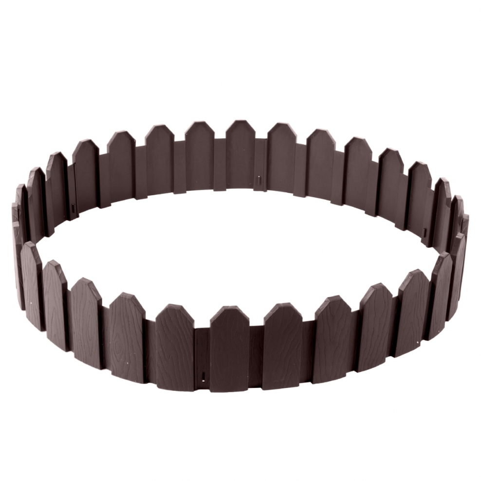 Ограждение садовое декоративное «Дачник» 3 м цвет коричневый