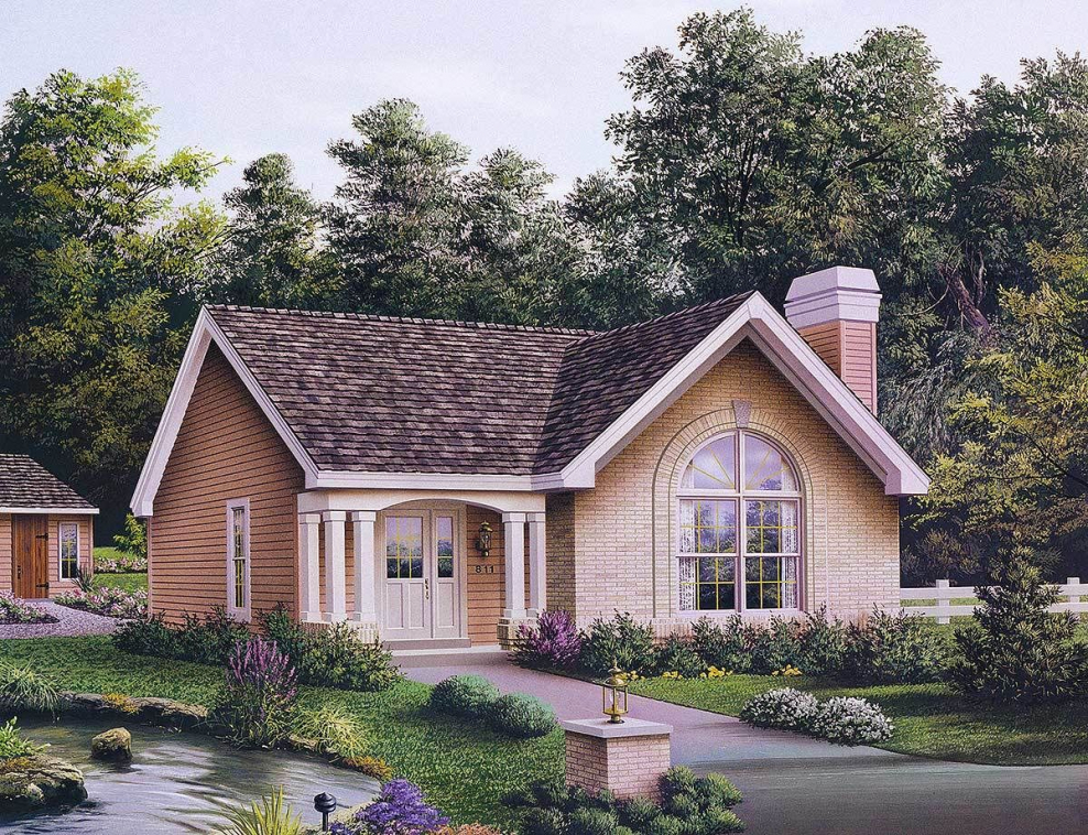 Одноэтажный дом в английском стиле