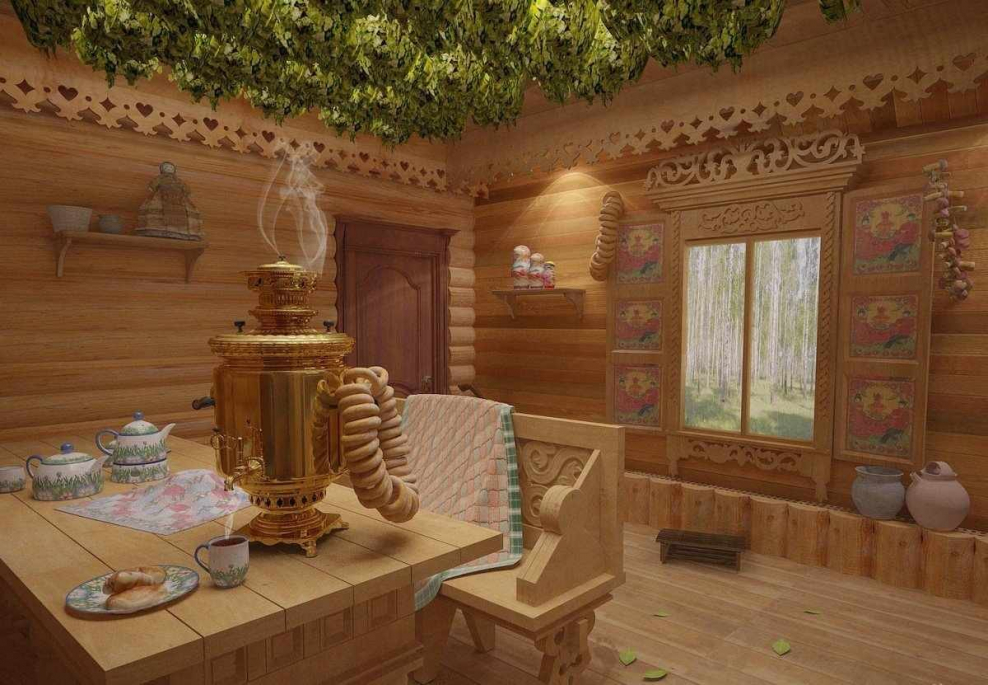 Интерьер русской бани