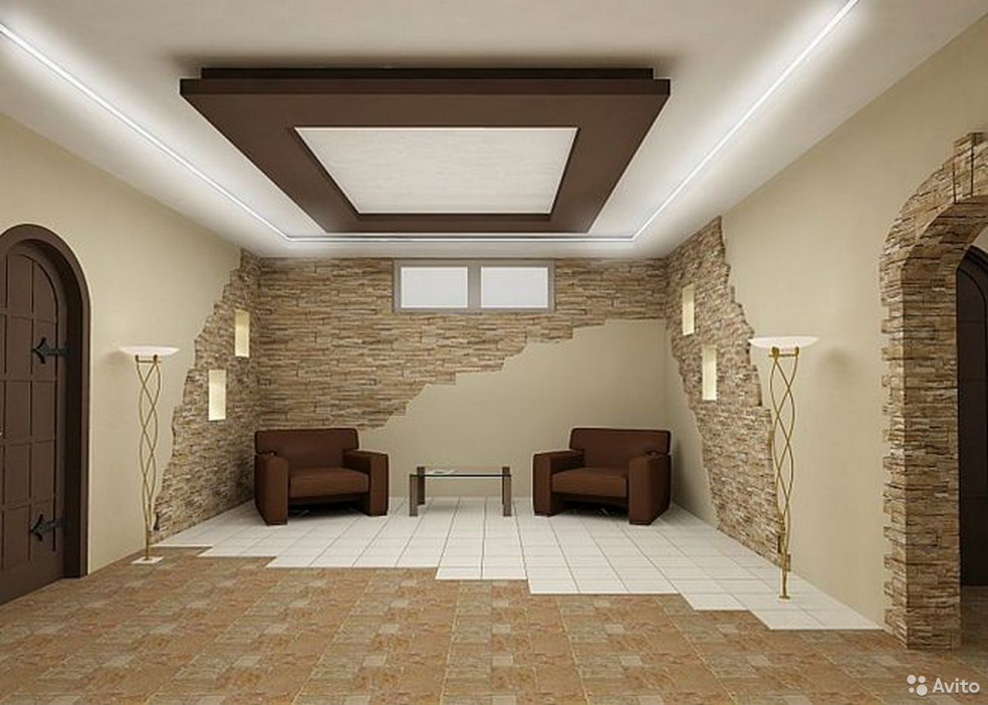 Отделка стен в коттедже