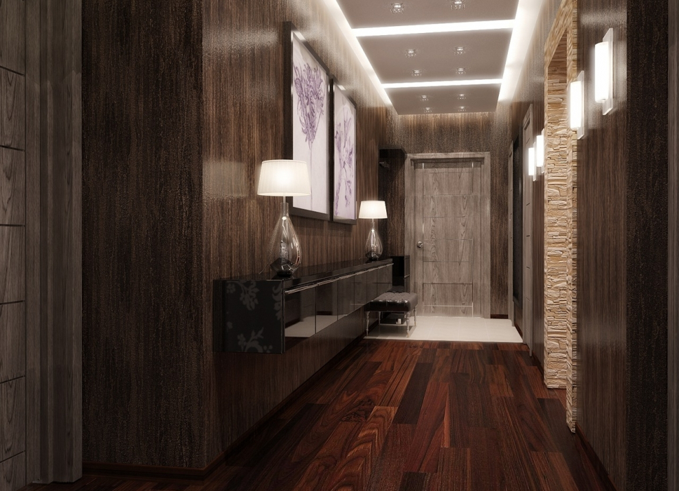 Темное дерево в интерьере