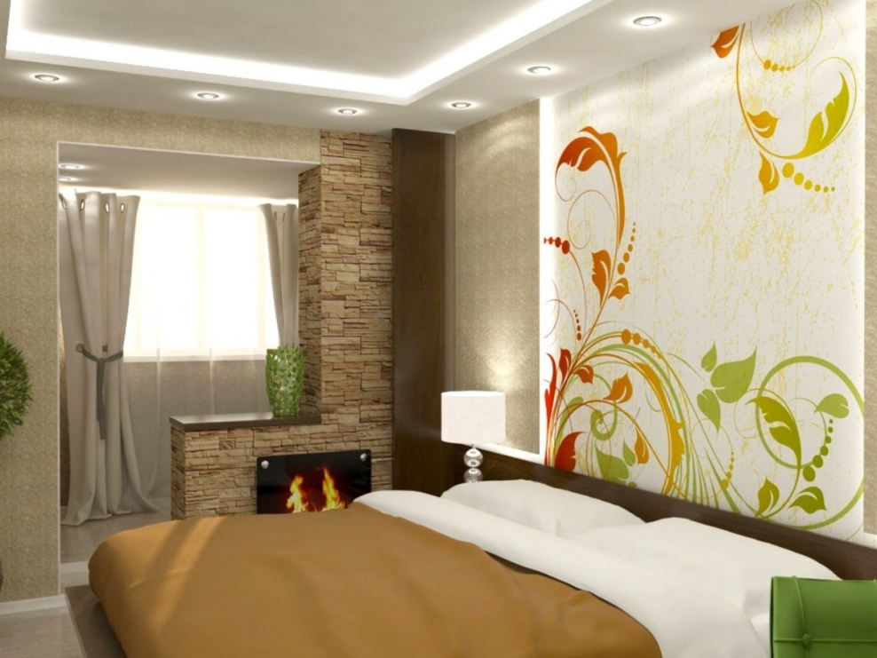 Маленькая спальня с эркером