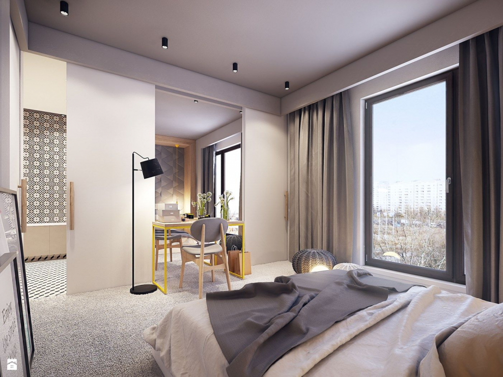 Спальня Объединенная с балконом