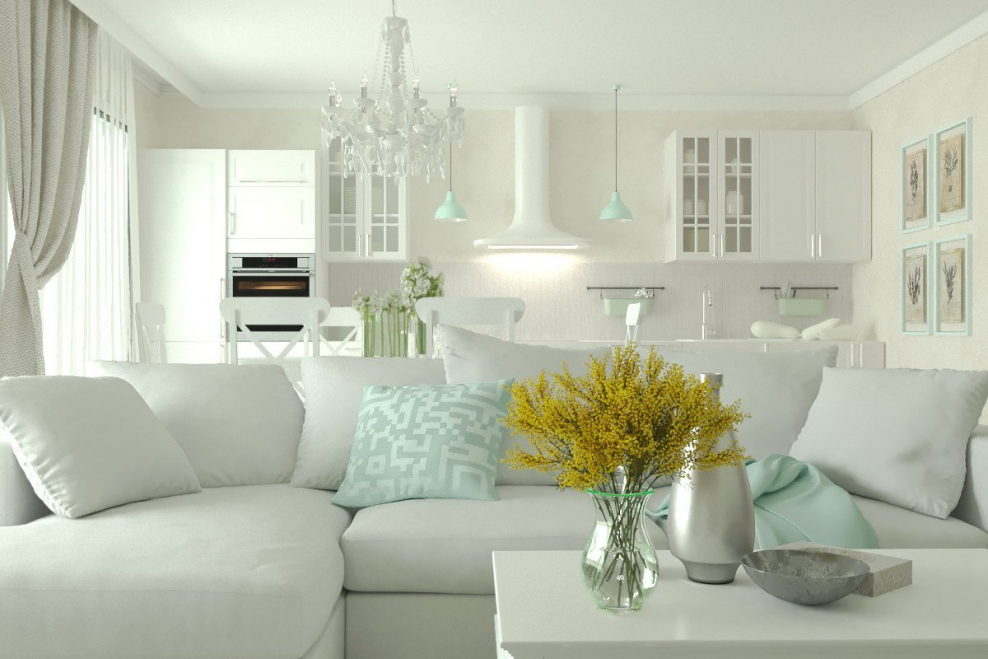 Светлый интерьер