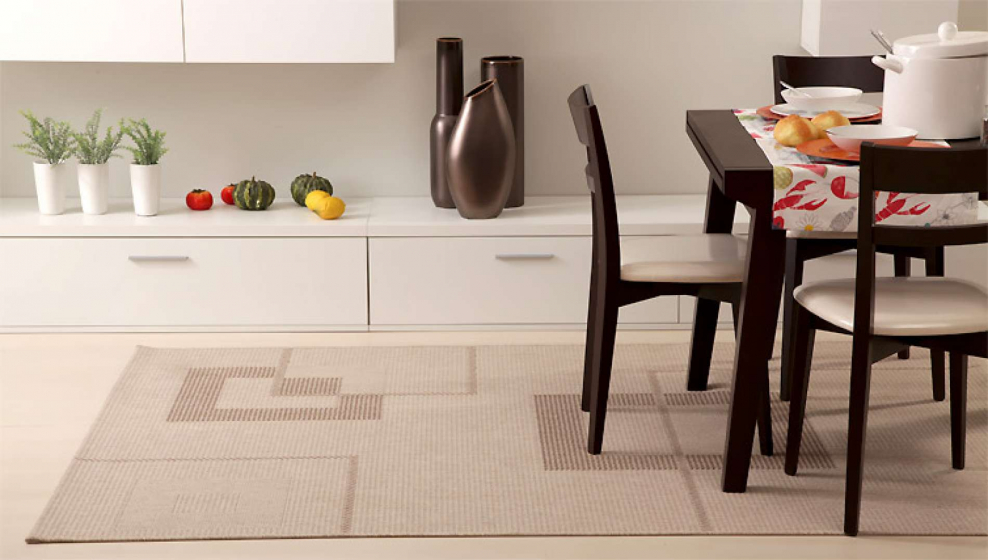 Циновка в интерьере кухни