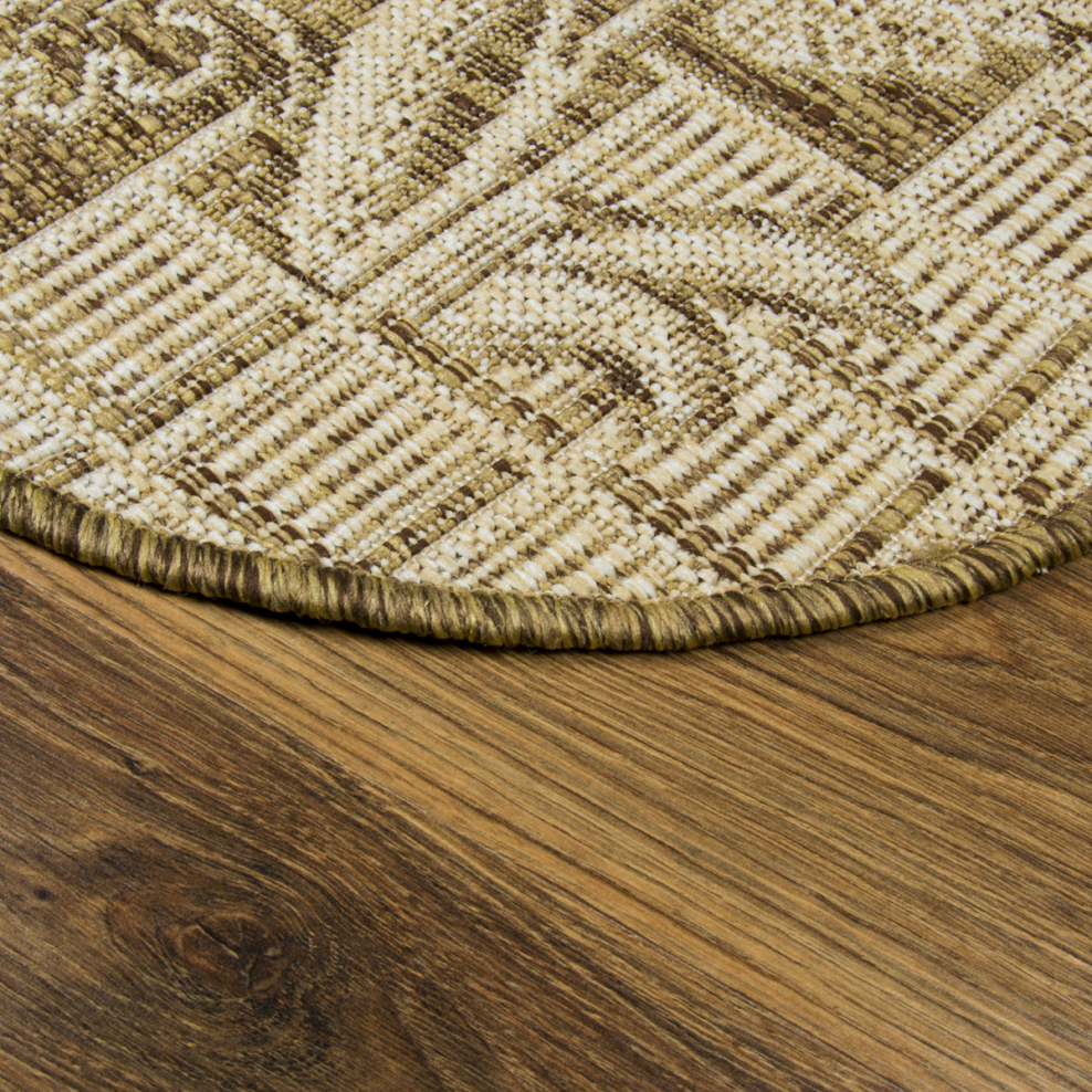 Ковер циновка "эко" 0,5*0,8 м 77012/23 овальный (1/10) "Люберецкие ковры"