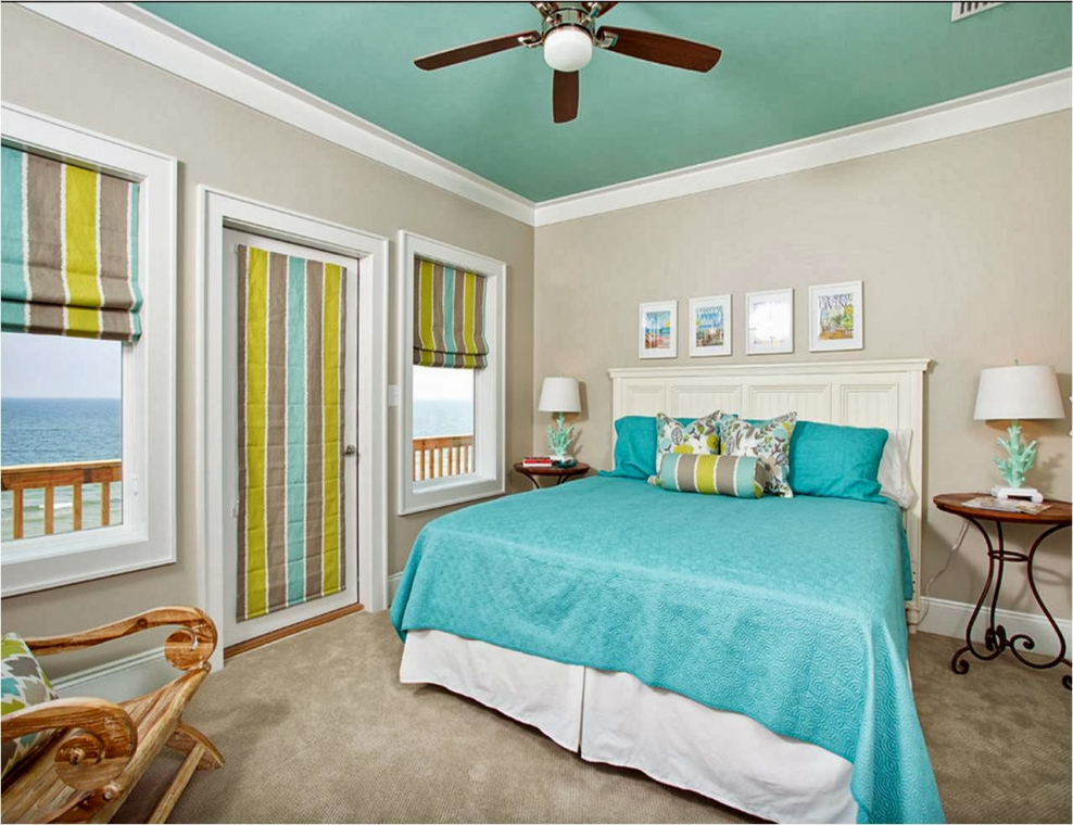 Спальня в средиземноморском стиле зеленые оттенки