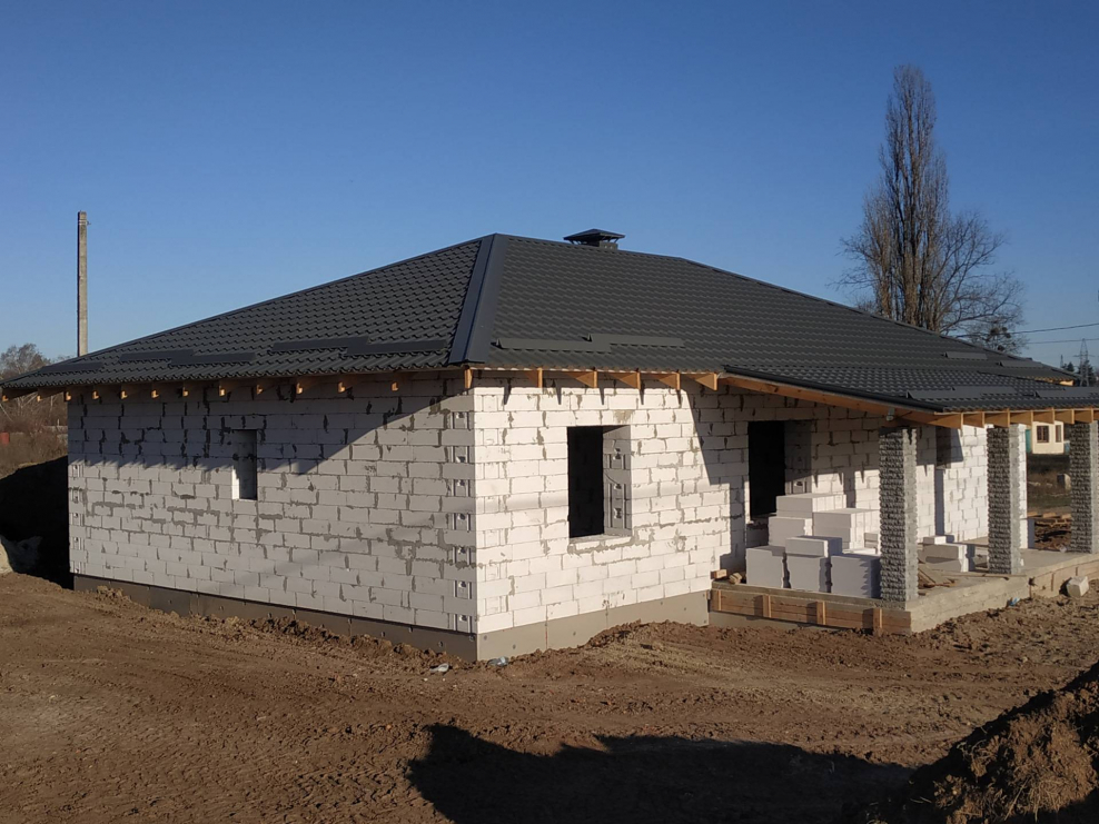 Одноэтажный дом из газобетона