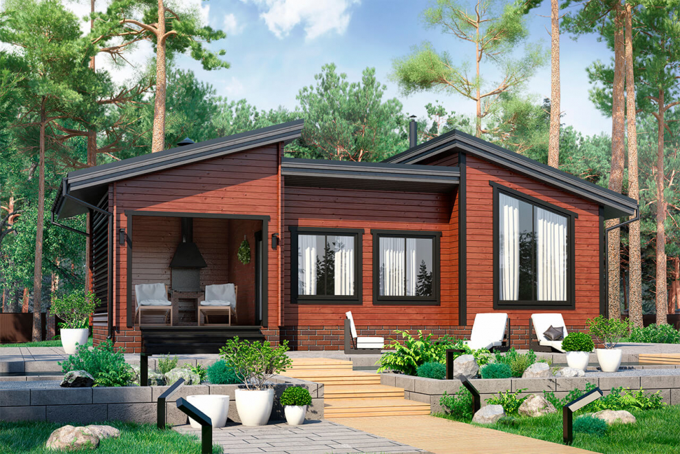 Баня из кирпича