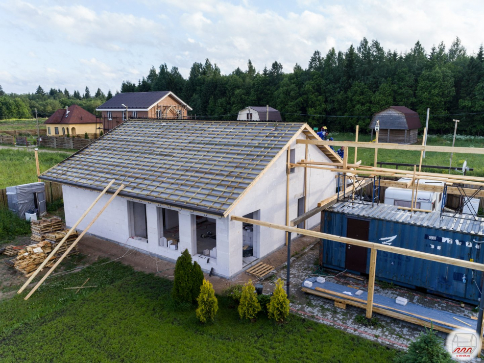 Одноэтажный дом из газобетона