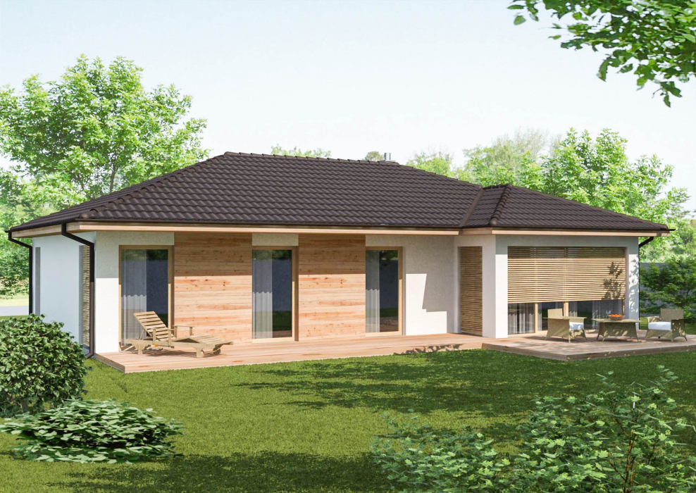 Дом с односкатной крышей Скандинавия