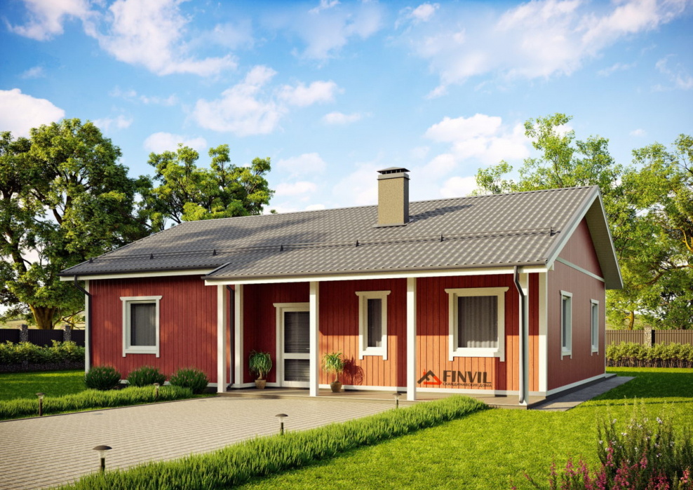 Одноэтажный дом без гаража