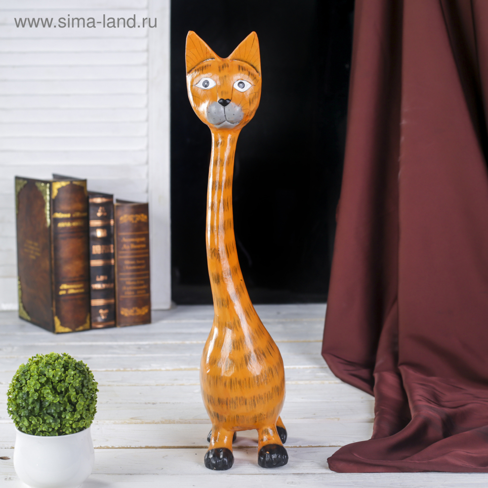 Фигурка кота из дерева