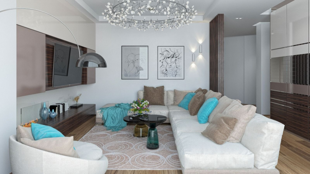 Светло серый интерьер