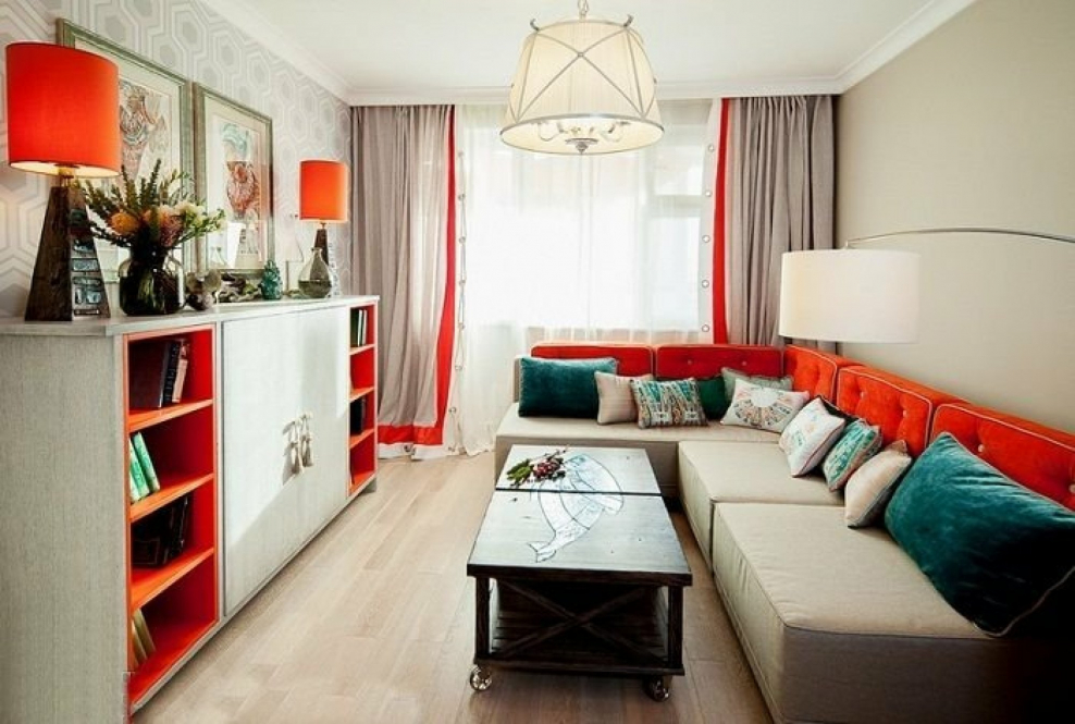 Яркие акценты в интерьере