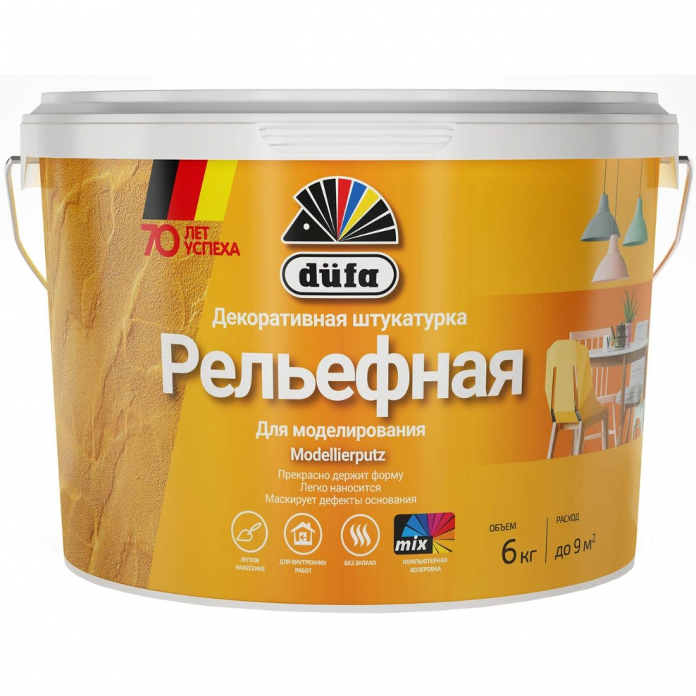 Штукатурка декоративная Dufa Modellierputz 18 кг цвет белый