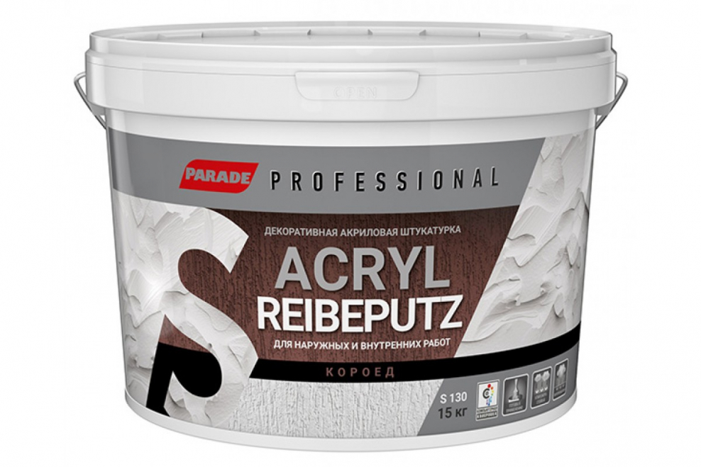 Штукатурка декоративная камешковая Parade professional Acryl Kratzputz