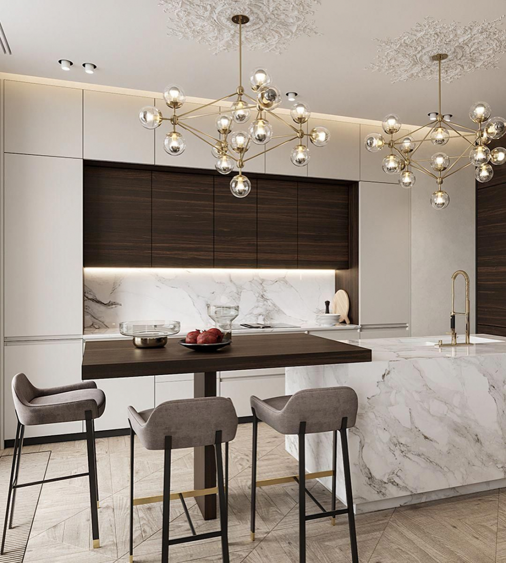 Современная кухня гостиная