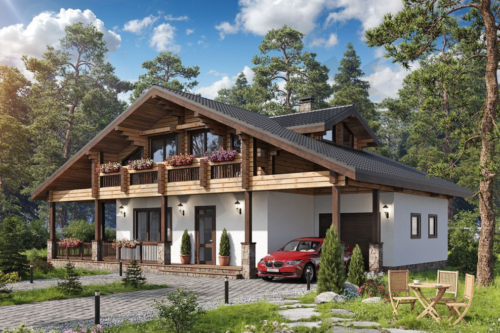 Дом 200кв в стиле Шале