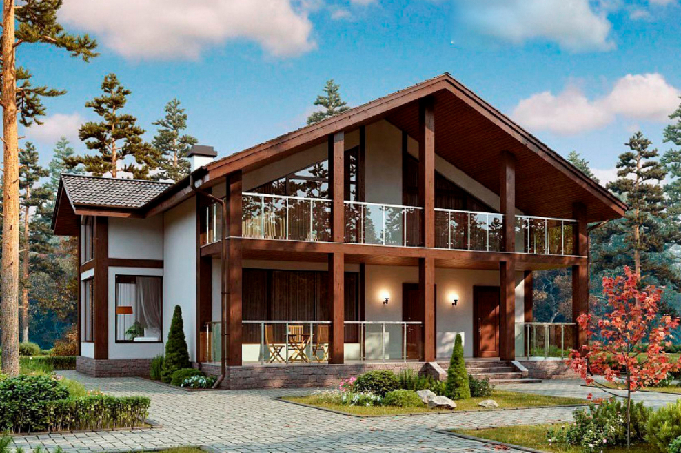 M 361 проект дома в современном стиле с большой террасой m