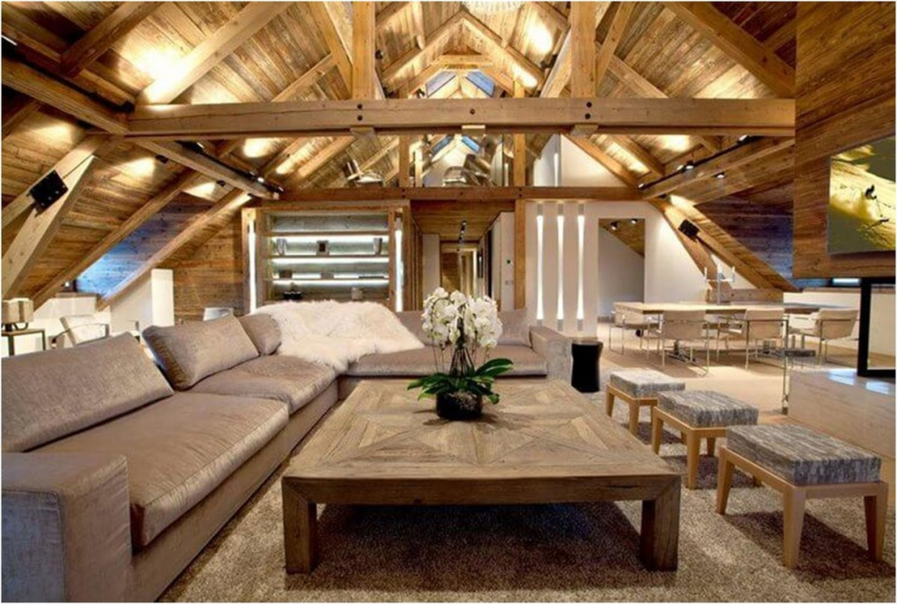 Мансарда Шале интерьер