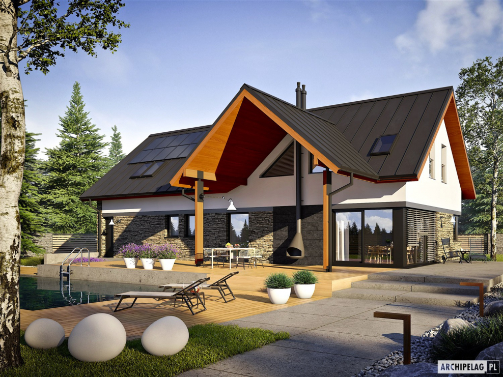 Шале двухэтажный панорамные окна