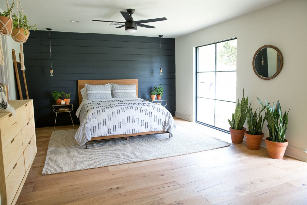 Акцентная стена из вагонки