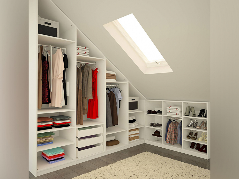 Полки стеллаж мансарда