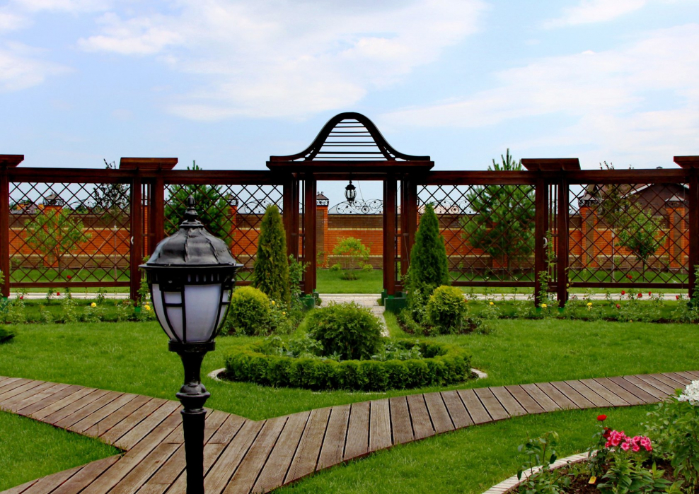 Зонирование участка перголами