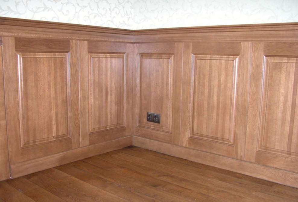 Отделка стен деревянными щитами