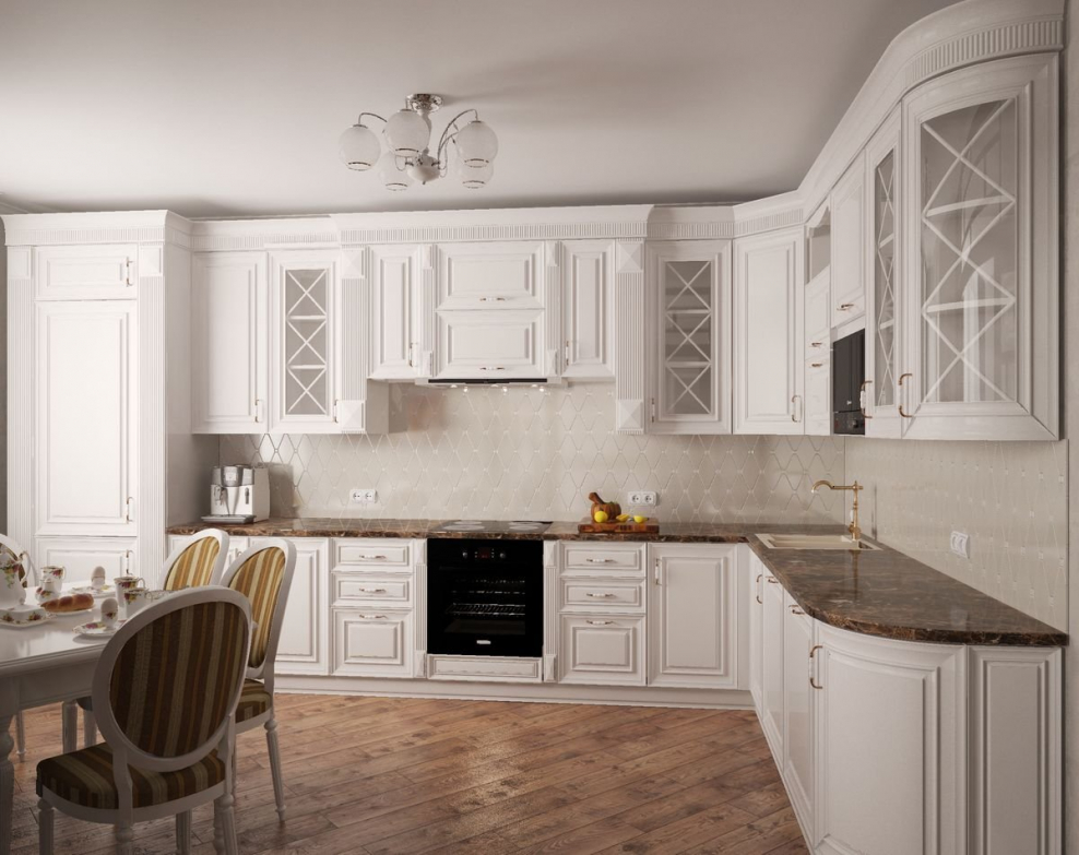 Белая кухня Неоклассика Неоклассика белая кухня