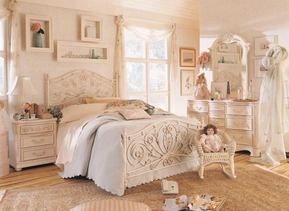 Спальня в винтажном стиле