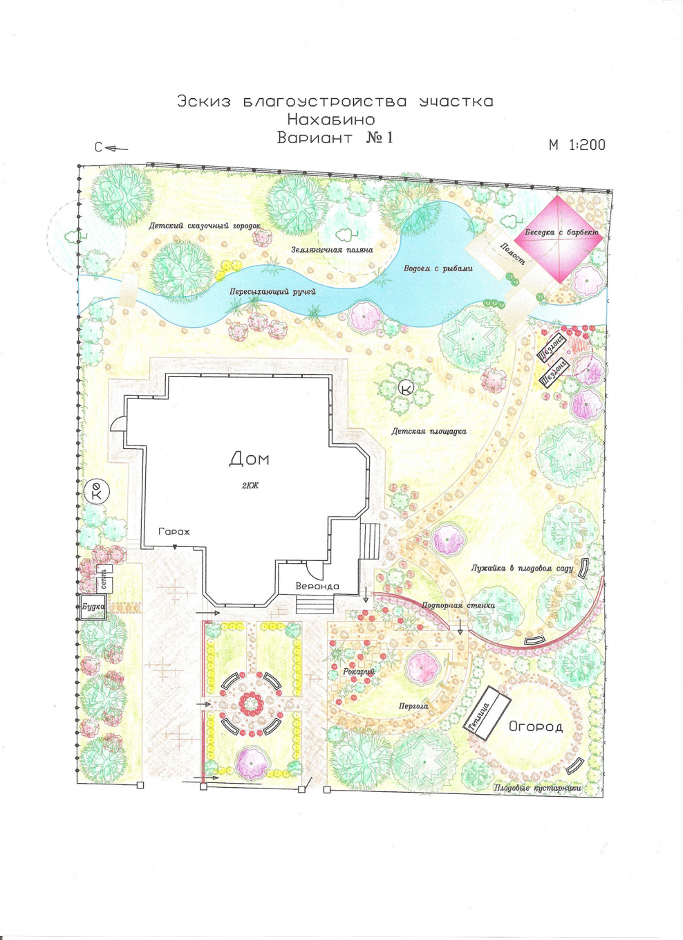 Дендрологический план участка 6 соток
