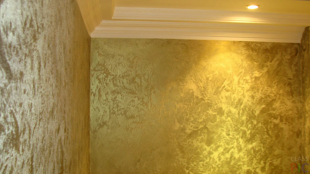 Венецианская штукатурка золотистая