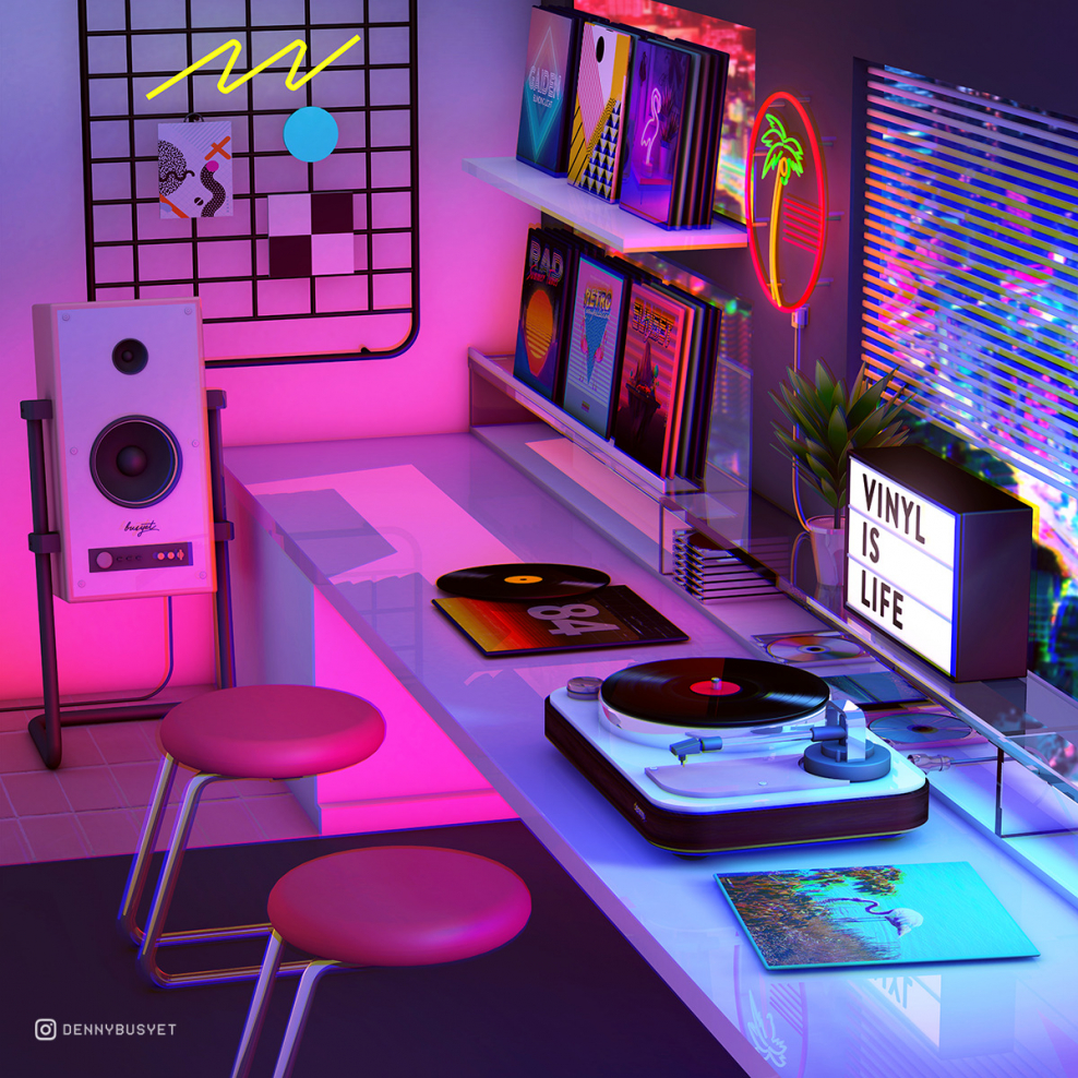 Neon Room vaporwave киберпанк