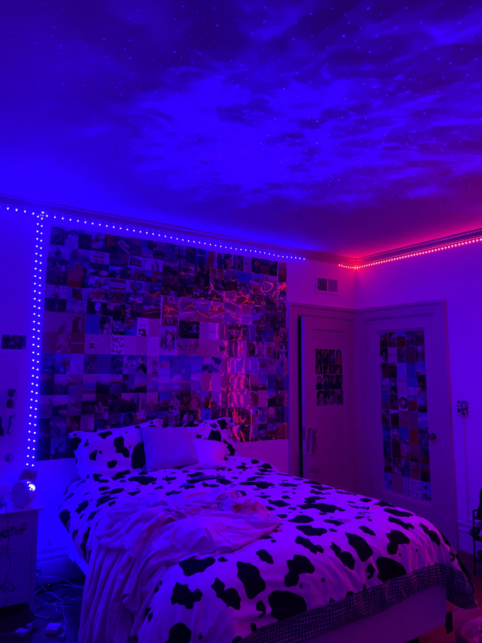 Спальня с неоновой подсветкой