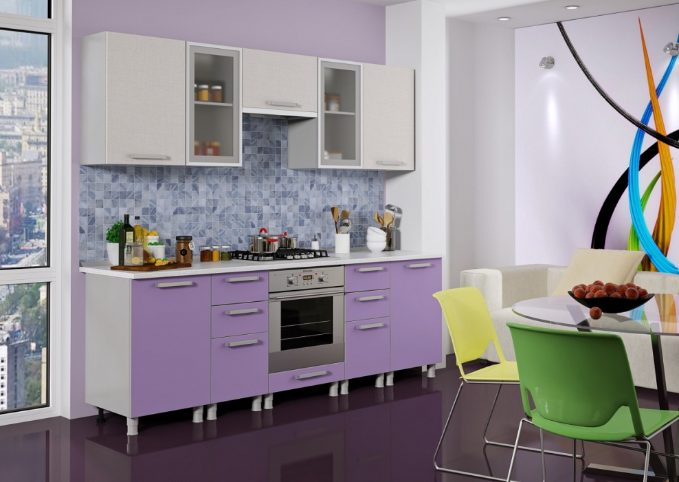 Кухня в лавандовом цвете в стиле Прованс